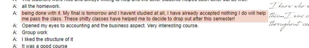 What My Students Said In My Faculty&nbsp;Review!!